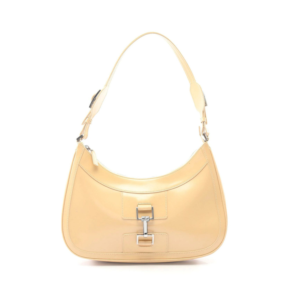 Gucci Jackie Leather Shoulder Bag Beige Tan